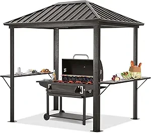 vọng lâu bbq mái kim loại